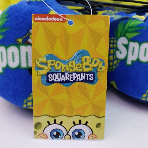 Nickelodeon SpongeBob SquarePants Boys Size 13/1 Slip On Plush Comfy Slippers - Picture 8 of 8